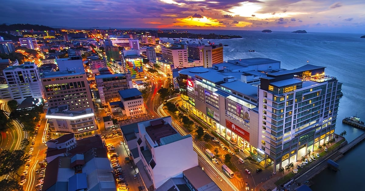 kota kinabalu city night view