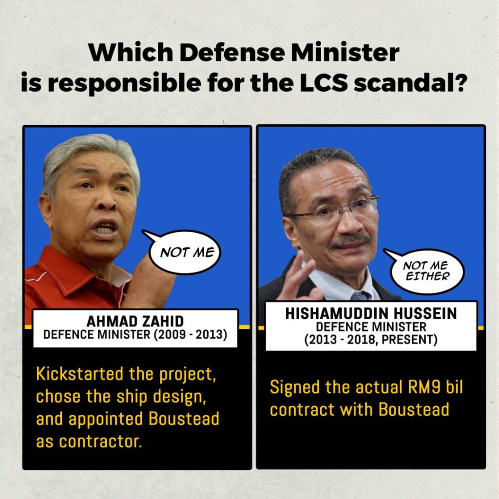 Which Defence Minister was responsible for the RM9 billion LCS scandal?