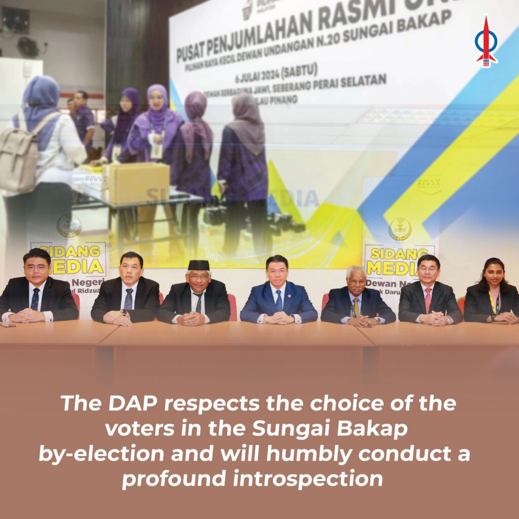 Democratic Action Party (DAP) respects the choice of the voters in the Sungai Bakap by-election…